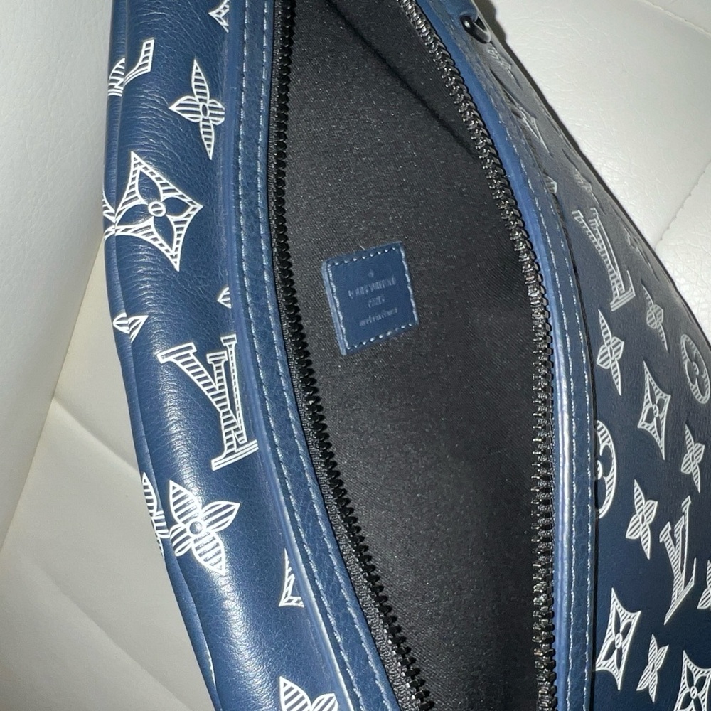 Louis Vuitton Slate Blue Monogram Sling Belt Bag with coin pouch - Picture 12 of 14